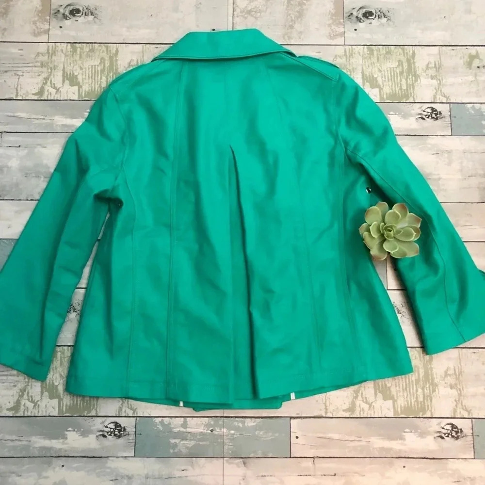 White House Black Market Green Swing Jacket - Picture 7 of 8